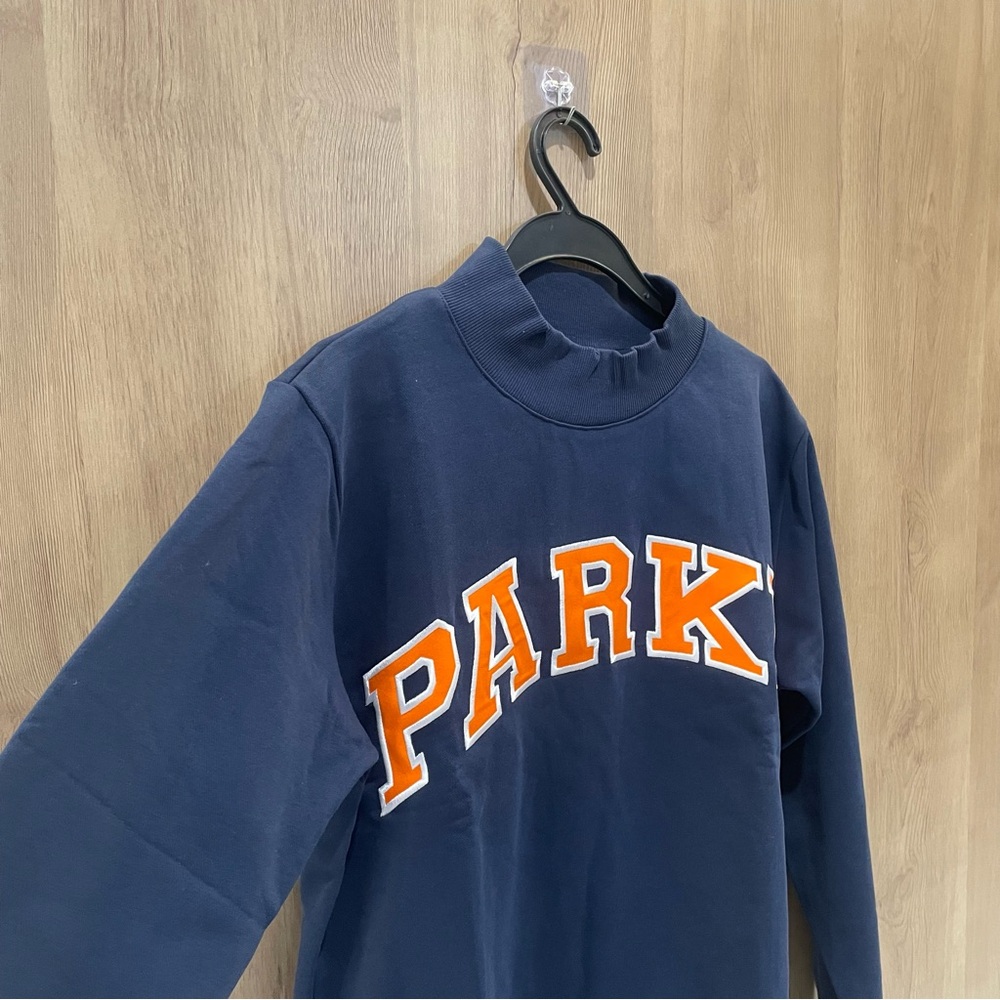 Parke Men's Navy Sweatshirt with Orange Lettering - Picture 4 of 9
